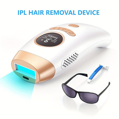 IPL Hair Removal Device for Women & Men 999, 900 Flashes – Permanent At-Home Hair Remover 9 Energy Levels Painless Full Body Legs Arms
