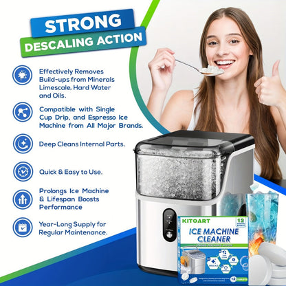 Ice Maker Cleaning Tablets Descaler 12/24/36 Pack for Entryways, Bedrooms and Living Spaces