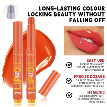 6-Piece Neon Press-On Lip Gloss Set High-Gloss Bold Lip Makeup, for Makeup, Travel and Everyday Vanity Use