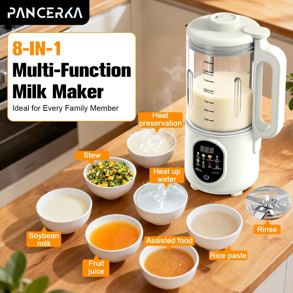 Nut Milk Maker Machine One-Touch - Multifunctional Plant-Based Milk Blender for Homemade Almond, Oat