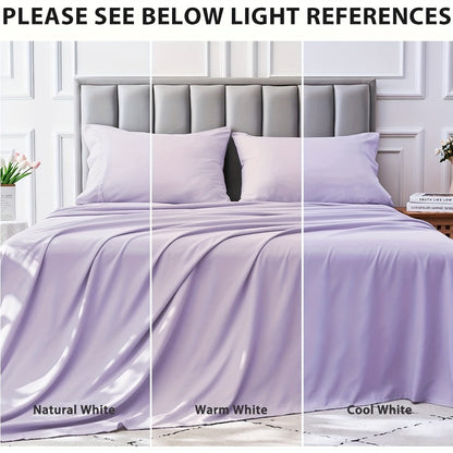 Bed Sheet Set Microfiber with Size-Dependent 3- or 4-Piece Contents, Four Bed Sizes and Eleven Colors