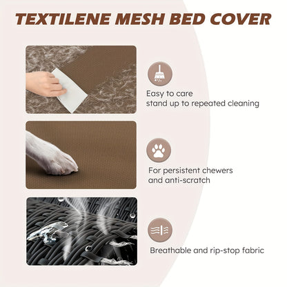 Elevated Dog Bed Cooling Raised Cot with Metal Frame – Washable Breathable Mesh, No-Slip Feet, Portable Dog Cot for Indoor & Outdoor Use