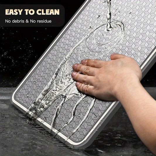 Stainless-Steel-Labeled Cutting Board with Handle and Diamond-Mesh or Smooth Surface Options