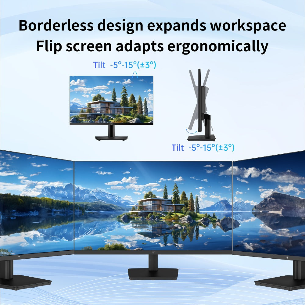 27-Inch QHD 100Hz Computer Monitor 2560x1440 IPS Display, AMD FreeSync, Ultra-Thin Bezel, HDMI DisplayPort