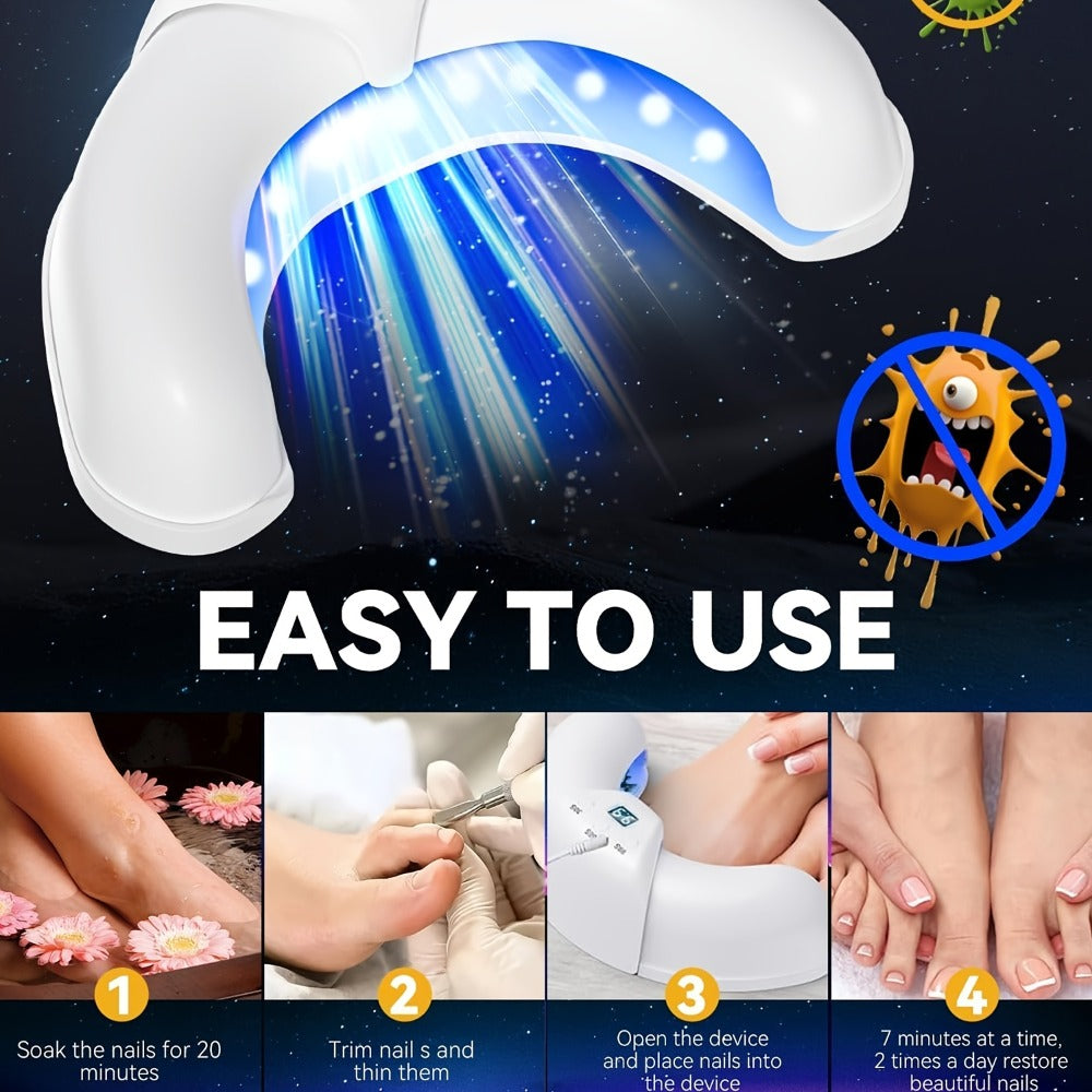 Nail Fungus Treatment Device, FDA Cleared Light Therapy for Toenails & Fingernails for Home and Salon Manicures