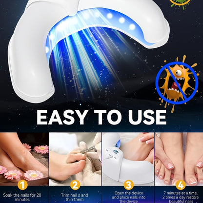 Nail Fungus Treatment Device, FDA Cleared Light Therapy for Toenails & Fingernails for Home and Salon Manicures