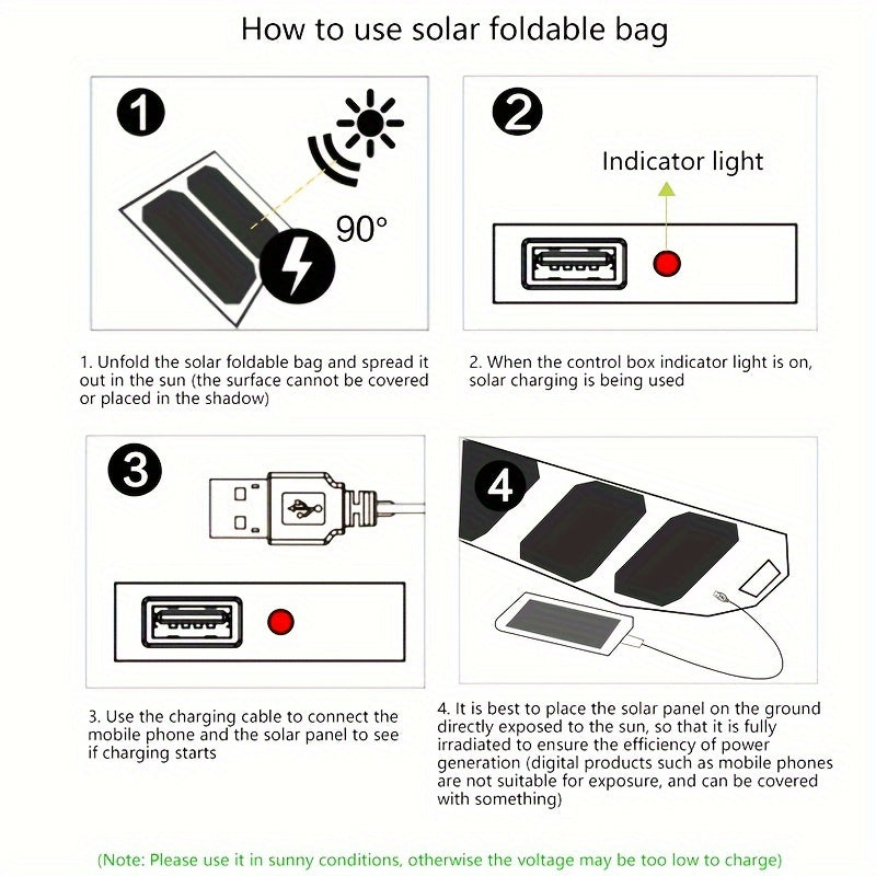Foldable Solar Charger 100W Monocrystalline, 19.5% High Efficiency, USB Output, PET Surface, Portable Solar Panel for Camping