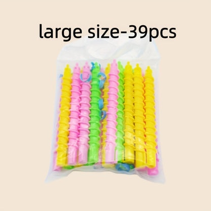 Spiral Perm Rods Set 39-42pcs – Plastic Curling Hair Sticks for Defined Curls Waves Coils Natural Hair Heatless Styling