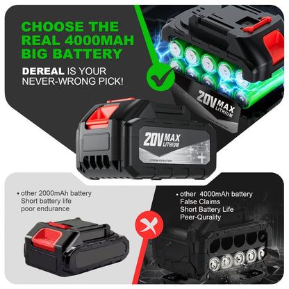 Cordless Leaf Blower, Battery Powered Lawn Yard Snow Pet Hair for Garden, Patio and Yard Use