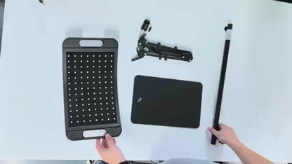 104-LED Red and Near-Infrared Light Panel with 15 x 8.6-Inch Silicone Face, Floor Stand and Articulating Arm