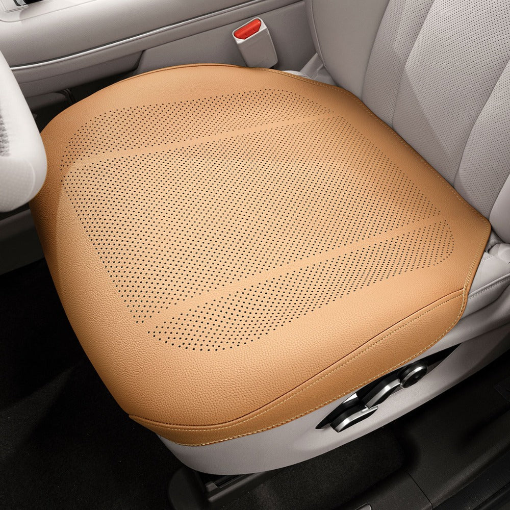 Perforated Car Seat Cushion Single Pad with 45 x 55cm Size and Black, White, Orange or Brown Color Options