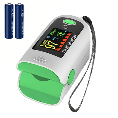 Fingertip Pulse Oximeter Blood Oxygen Monitor, SpO2, Heart Rate & Perfusion Index Display for Entryways, Bedrooms and Living Spaces
