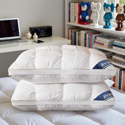 Luxury Hotel Pillows 2-Pack, King & Queen Size, Polyester Fill, Satin Cover, Deep Sleep Neck Support