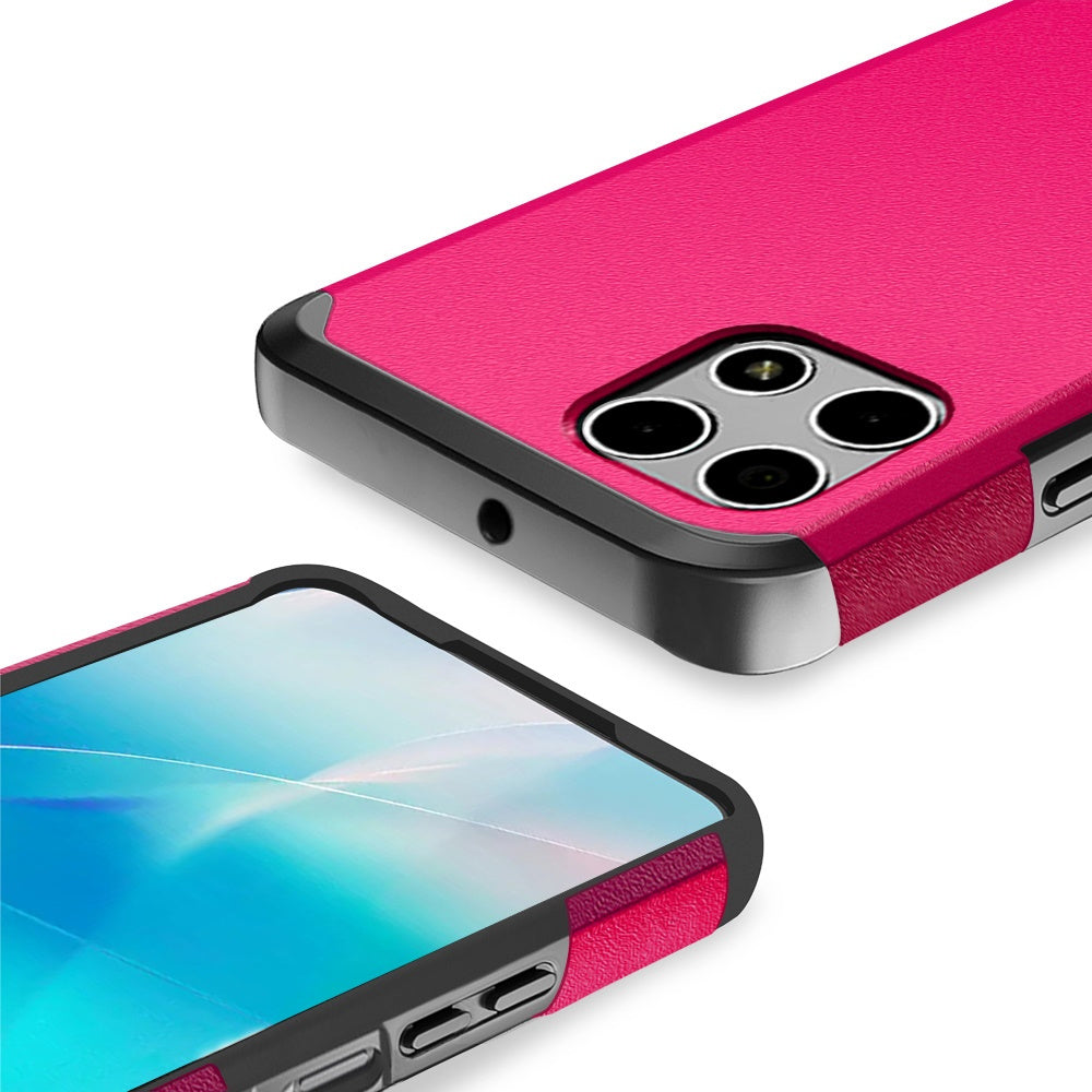 Phone Case Dual-Layer PC and TPU Cover for T-Mobile Revvl 7 5G in Red, Purple, Pink, Black, Gray or Blue