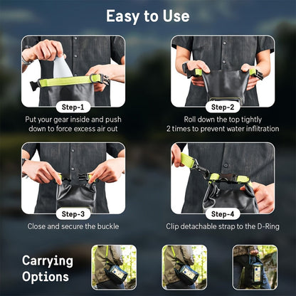 Dry Bag Set 3-Piece Roll Top Backpack with Phone Pouch & Dry Sack – Kayaking with the Listed Color, Size or Set Options for Everyday Carry