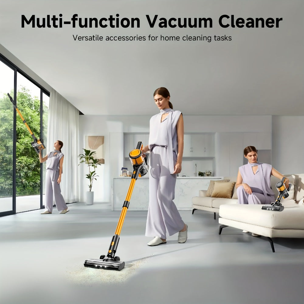Cordless Stick Vacuum Cleaner 60Kpa 55-Min Runtime - Anti-Tangle Handheld Vacuum for Hardwood for Entryways, Bedrooms and Living Spaces
