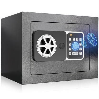 Fingerprint Safe Box with Password and Key Lock 0.3 0.8 1.13 1.71 Cu Ft Home Security Safe for Entryways, Bedrooms and Living Spaces
