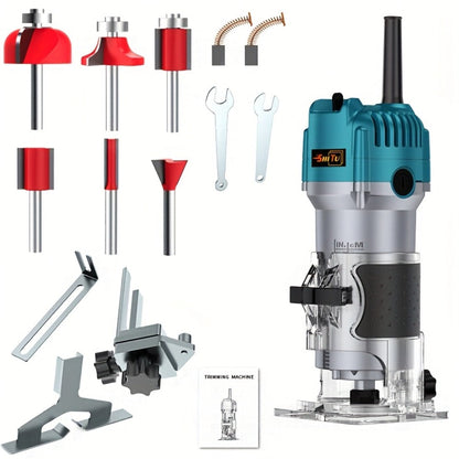 Power Tools Shi Tu Electric Wood Router and Edge Trimmer with Adjustable Speed and Accessory Bundle Options