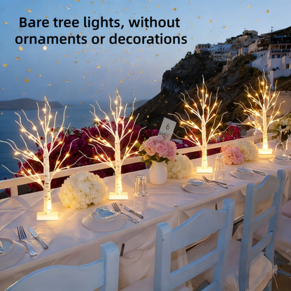 LED Illuminated Birch Tree Decoration, Battery-Powered White Glowing Birch Trees for Wedding, Home