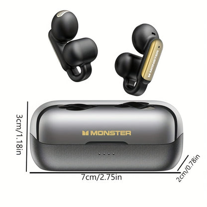 Open-Back Clip-On Wireless Earbuds Environmental Noise Cancellation Touch Control Wireless for an Everyday Personal Care Routine