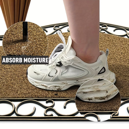 Door Mat | PVC Hollow Anti-Slip Mud Scraper Outdoor Entrance Holiday