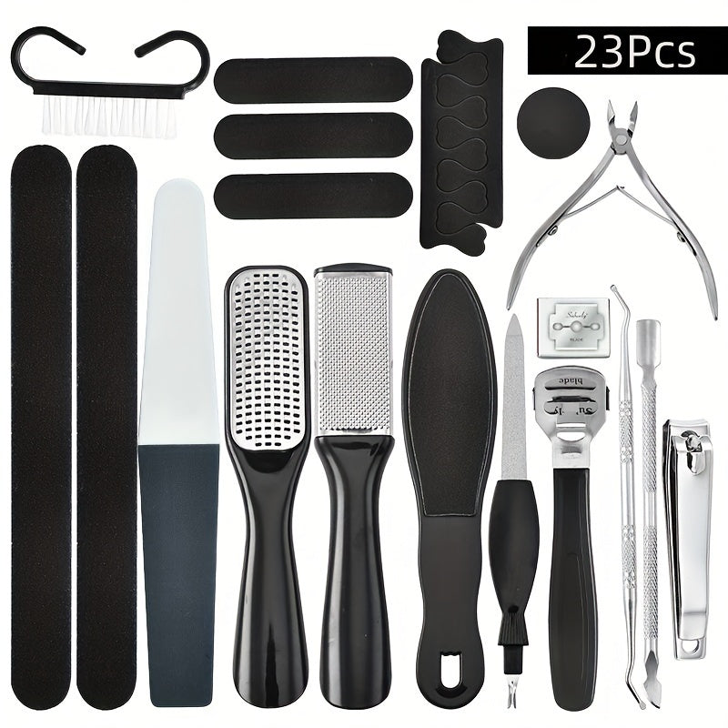 Pedicure Tool Set Stainless Steel Professional Foot Care Kit Dead Skin Callus Remover Nail Cuticle Tools