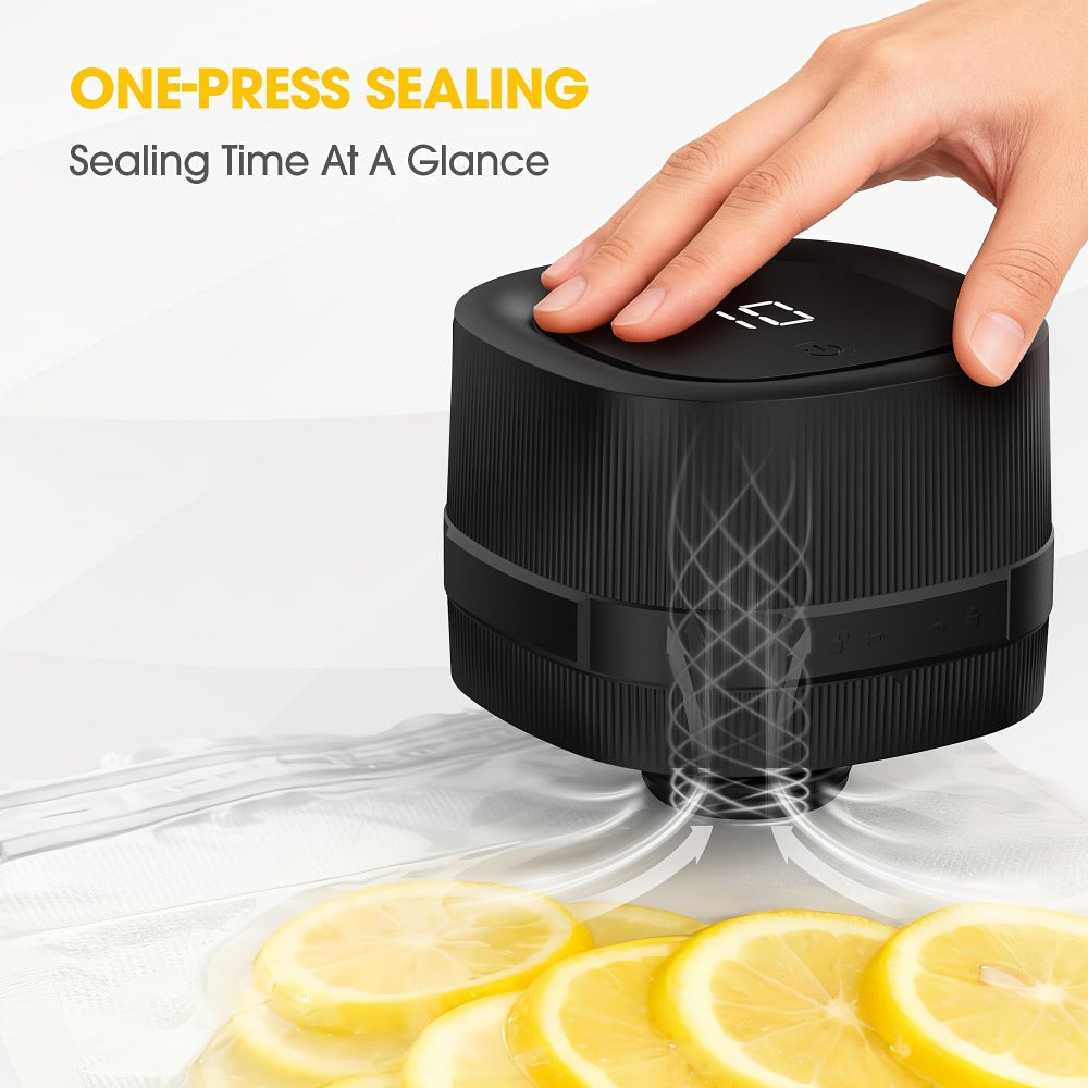 Electric Jar Vacuum Sealer 3-in-1 Food Storage Vacuum Sealer Machine with 14 Sealing Lids Wine Plug Vacuum Bag Bottle Opener