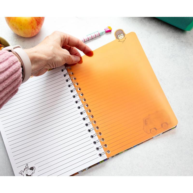 Scooby-Doo Spiral Notebook for Kids Mystery Machine 5-Tab Journal 75 Lined Pages Character Bookmark Tabs