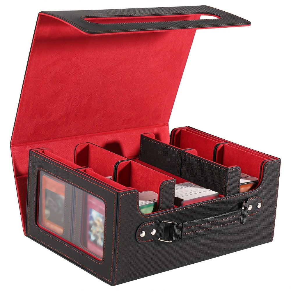 5-in-1 Card Storage Box 400+ Cards – Detachable Sports Card Organizer Display Case for Pokemon MTG Baseball Football TCG Trading Cards