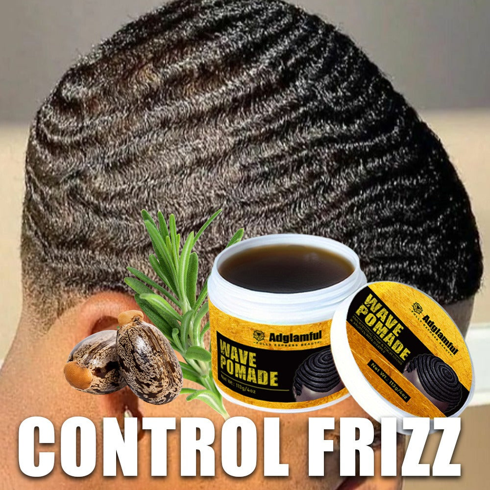360 Wave Pomade for Men – Wave Control Defining Cream for Layered Waves, Volume & Texture | Non-Greasy, Water-Soluble