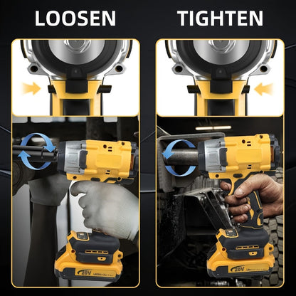 Cordless Impact Wrench 1/2 Inch Brushless, 450N.m 259Ft-lbs High Torque Impact Gun, 3300RPM Variable Speed