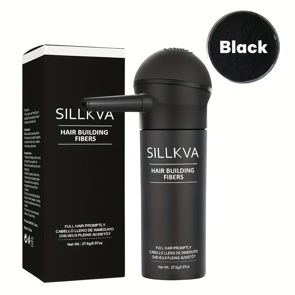 Hair Fibers Spray Applicator Kit Instant Thickness for Thinning Hair & Bald Spots SILLKVA for Makeup, Travel and Everyday Vanity Use