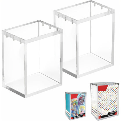 Acrylic Display Case for Pokemon Booster Bundle, UV Protection Magnetic Clear Box for Scarlet Violet