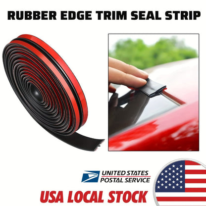Car Rubber Seal Strip T-Shape Weatherstrip – Windshield Sunroof Door Edge Weather Stripping Trim, Universal Auto Weatherproofing Seal (3PCS