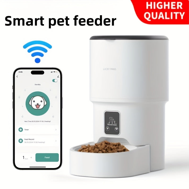 Automatic Pet Feeder – WiFi Remote Control, Detachable & Washable, Large Capacity Smart Food Dispenser for Cats & Dogs, 3 Models
