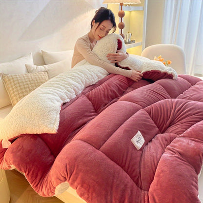 Box-Quilted Solid Comforter in Five Colors with Twin, Full, Queen and King Dimension Options