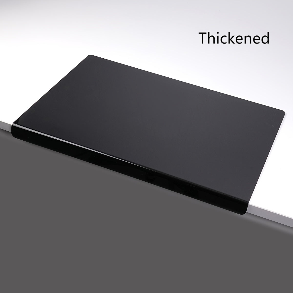 Cutting Board Acrylic Counter-Lip Surface in Black or Clear, Two Sizes and Standard or Thickened Options