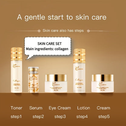 14-Piece Collagen Skincare Gift Set for Women – Hyaluronic Acid & Niacinamide, Deep Hydration, Firming, Brightening, Anti-Aging Luxury Box