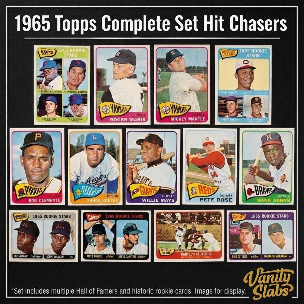 Sports Trading Cards, 1965 Topps-Labeled Baseball Mystery Vanity Slab with One Card for Display
