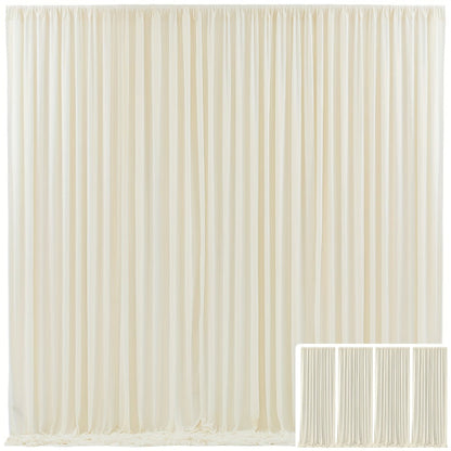 Elegant Fabric Backdrop Curtains 4pcs with Poles 59x85in Non-Transparent Wrinkle-Free Party Photo for an Everyday Personal Care Routine
