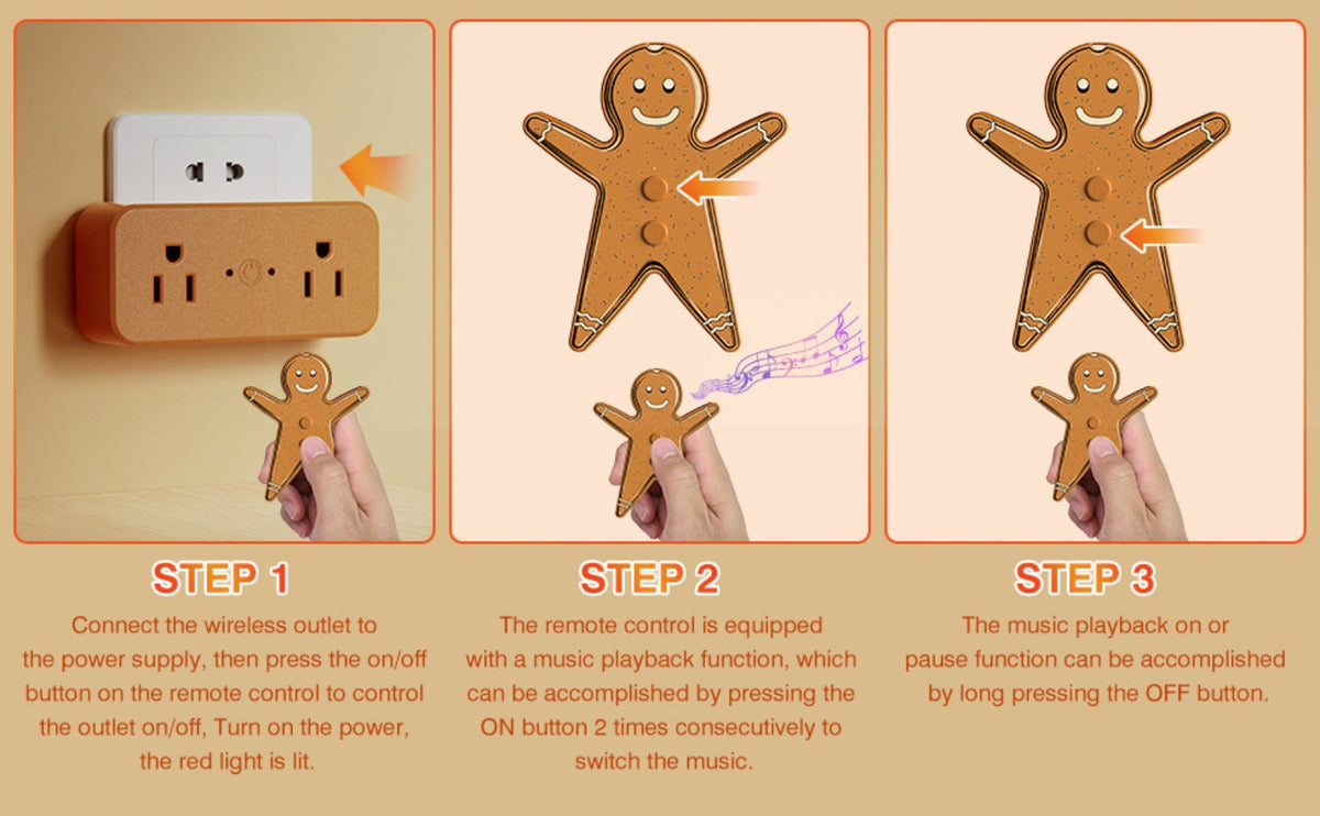 Christmas Tree Remote Control Socket with Built-in Music Function for an Everyday Personal Care Routine
