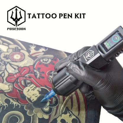 Professional Tattoo Machine Kit Wireless with LED Display - LTK08 Rotary Pen 20 Needles for Temporary Body Art, Festivals and Costumes