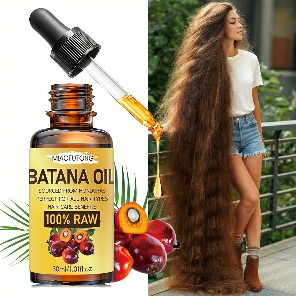 Batana Oil 30ml Cold-Pressed – Multi-Use Hair Growth & Scalp Strengthening Oil for Hair, Eyelashes & Eyebrows | Repairs Damage