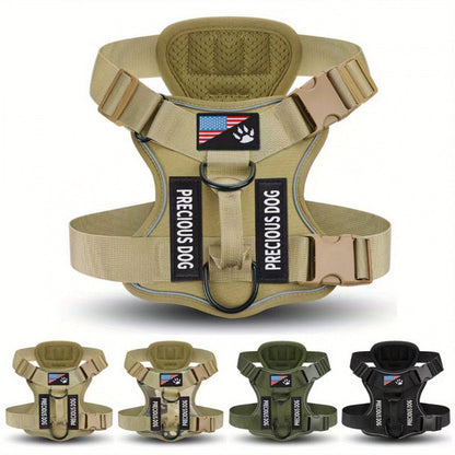 Compact Patch Dog Harness in Black and Three Green Styles with S, M, L and XL Size Options