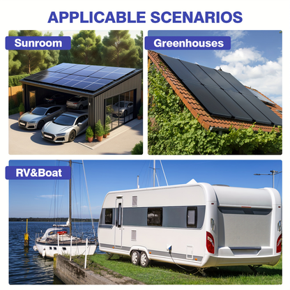 High-Efficiency 100 Watt Solar Panel Featuring a Black Backsheet, 18 BB Monocrystalline Design