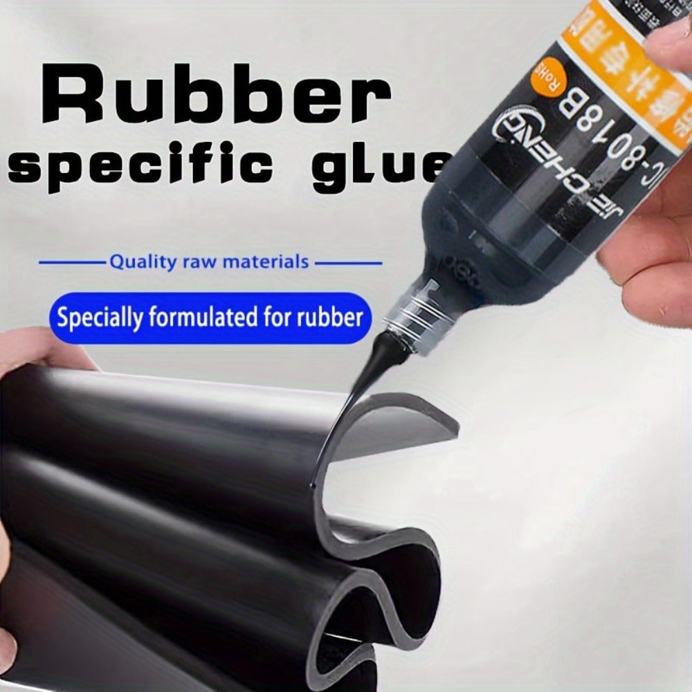 Black Rubber-Specific Cyanoacrylate-Labeled Adhesive in 30cc Syringe Bottle with Pointed Applicator