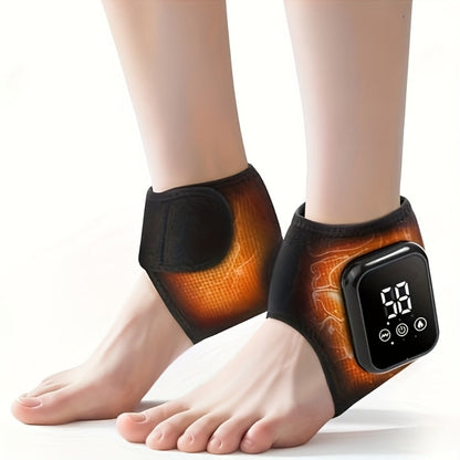Heated Ankle Wrap Massager with Five Heat Levels, Three Vibration Modes and One- or Two-Piece Options