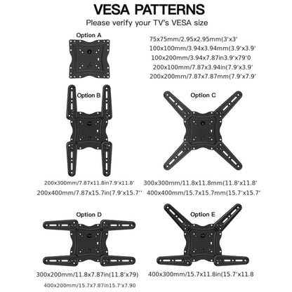 Black Single-Arm TV Wall Mount with Swivel, Screen-Plate Rotation and Articulating Extension