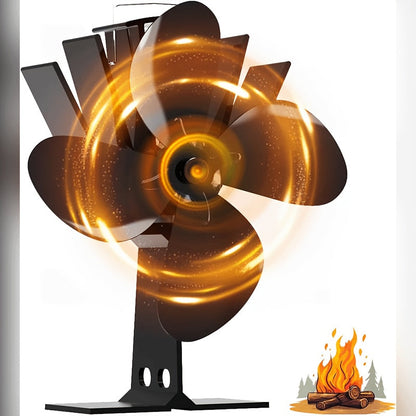 Wood Stove Fan 8-Blade Dual Motor Fireplace Fan Heat Powered for Wood Log Burner Stove for Entryways, Bedrooms and Living Spaces