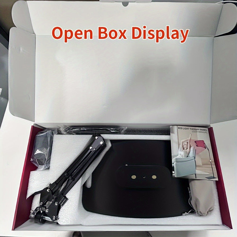 Adjustable Red and Near-Infrared LED Panel Lamp with 660nm and 850nm Light, Floor Stand and 30-Minute Timer